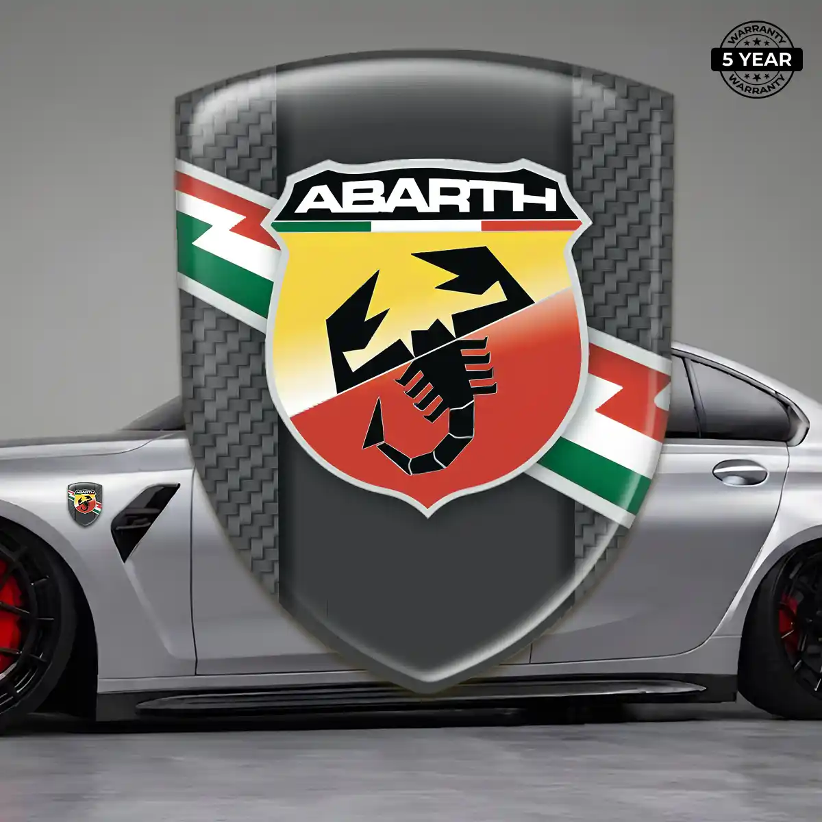 Abarth Domed Logo Decal Performance Style