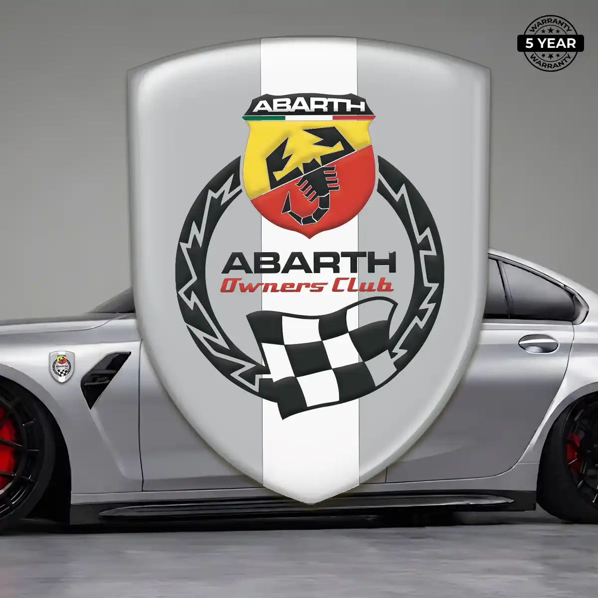 Abarth Domed Logo Decal Prime Quality