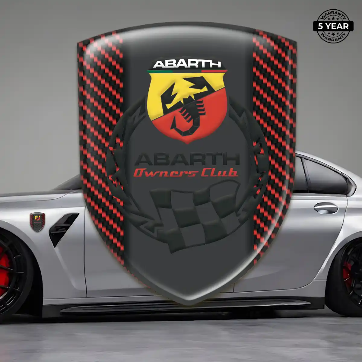 Abarth Domed Logo Decal Refined Design