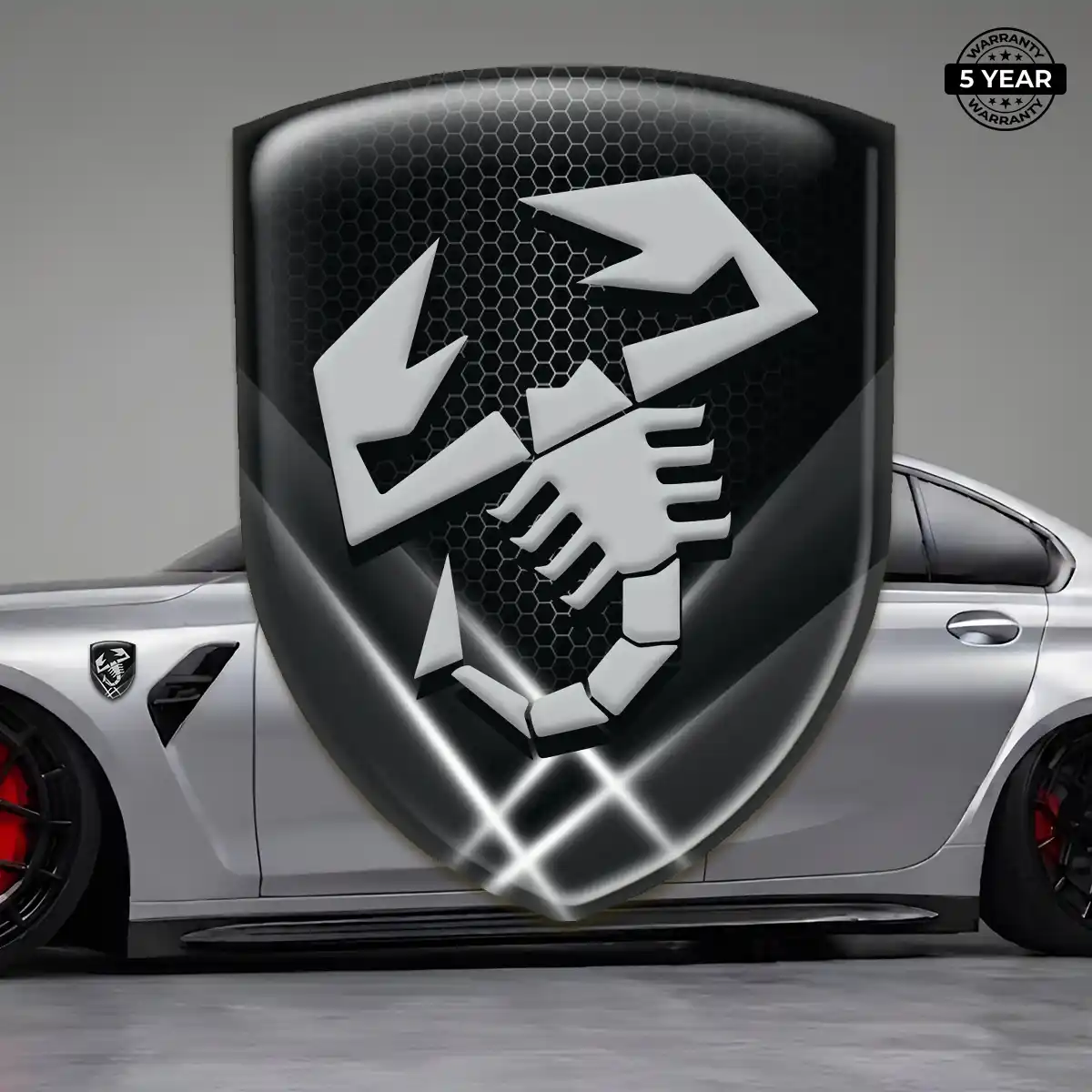 Abarth Domed Logo Decal Resin Elite