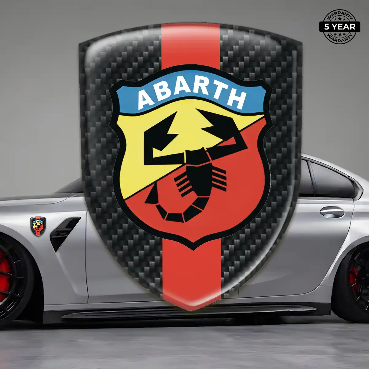 Abarth Domed Logo Decal Resin Luxe