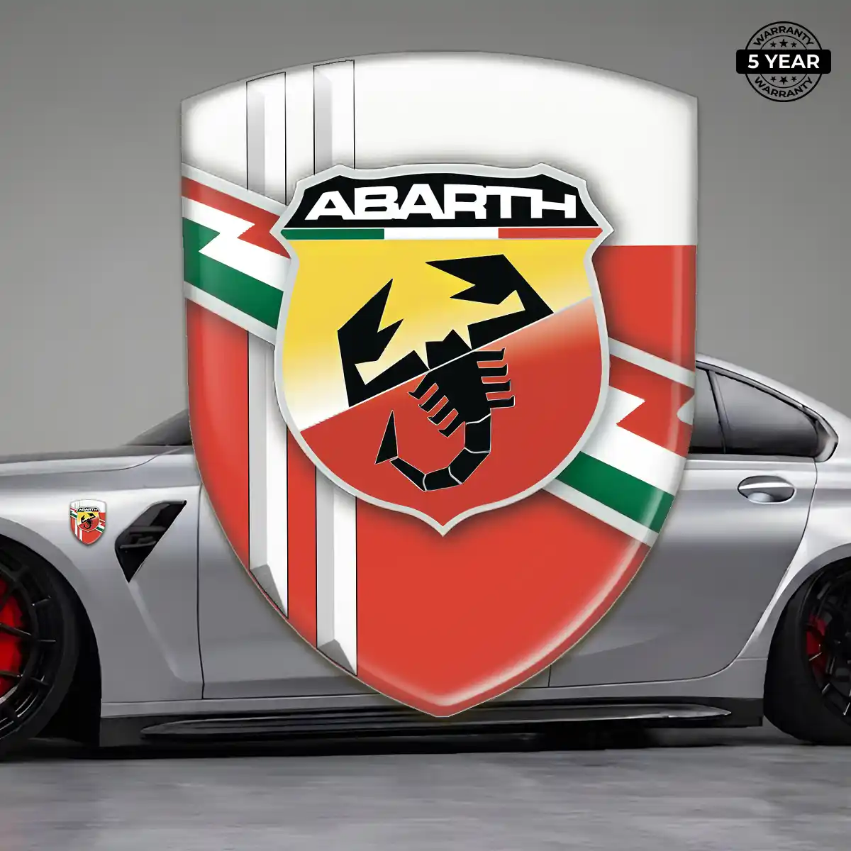 Abarth Domed Logo Decal Sleek Style