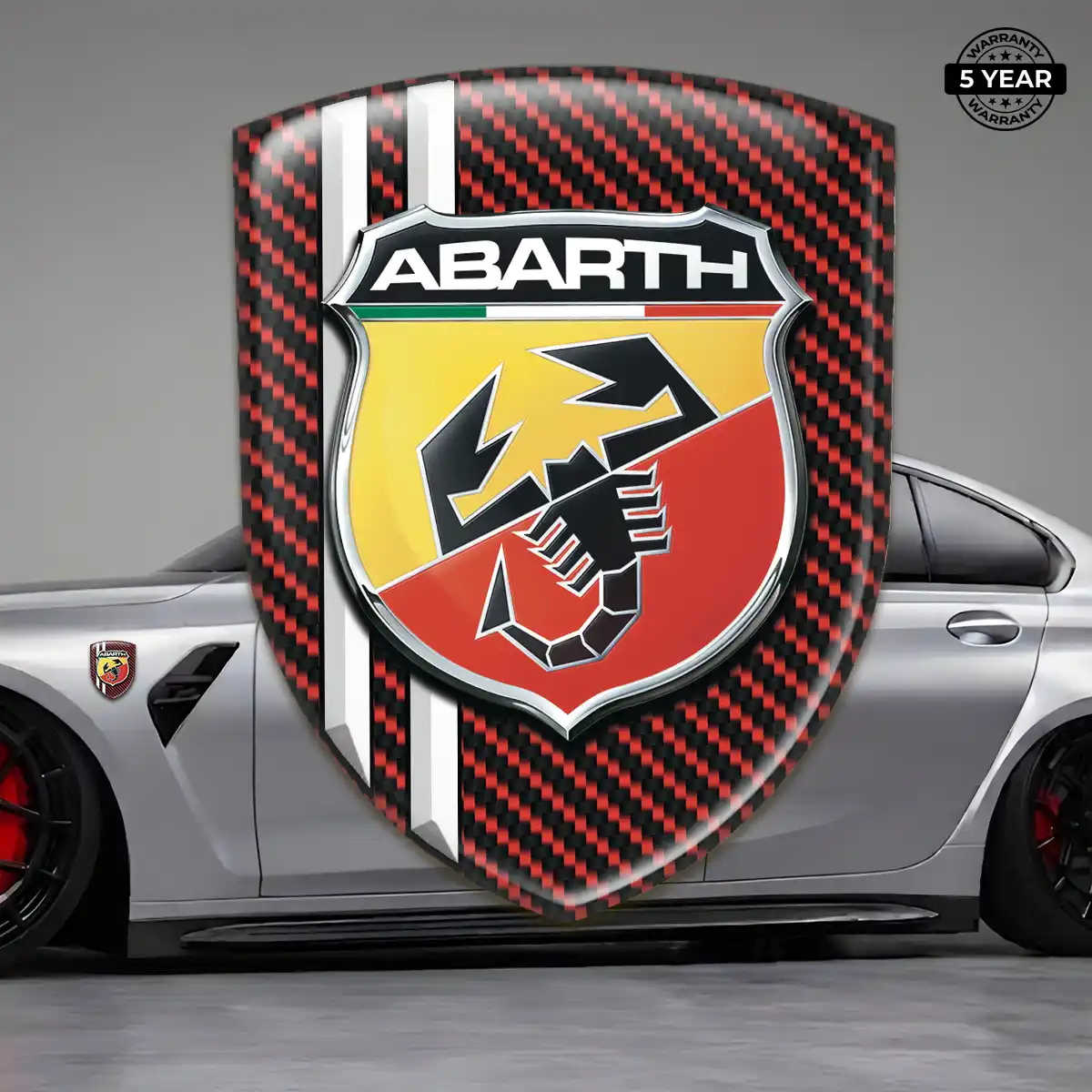 Abarth Domed Logo Sticker Cabin Style