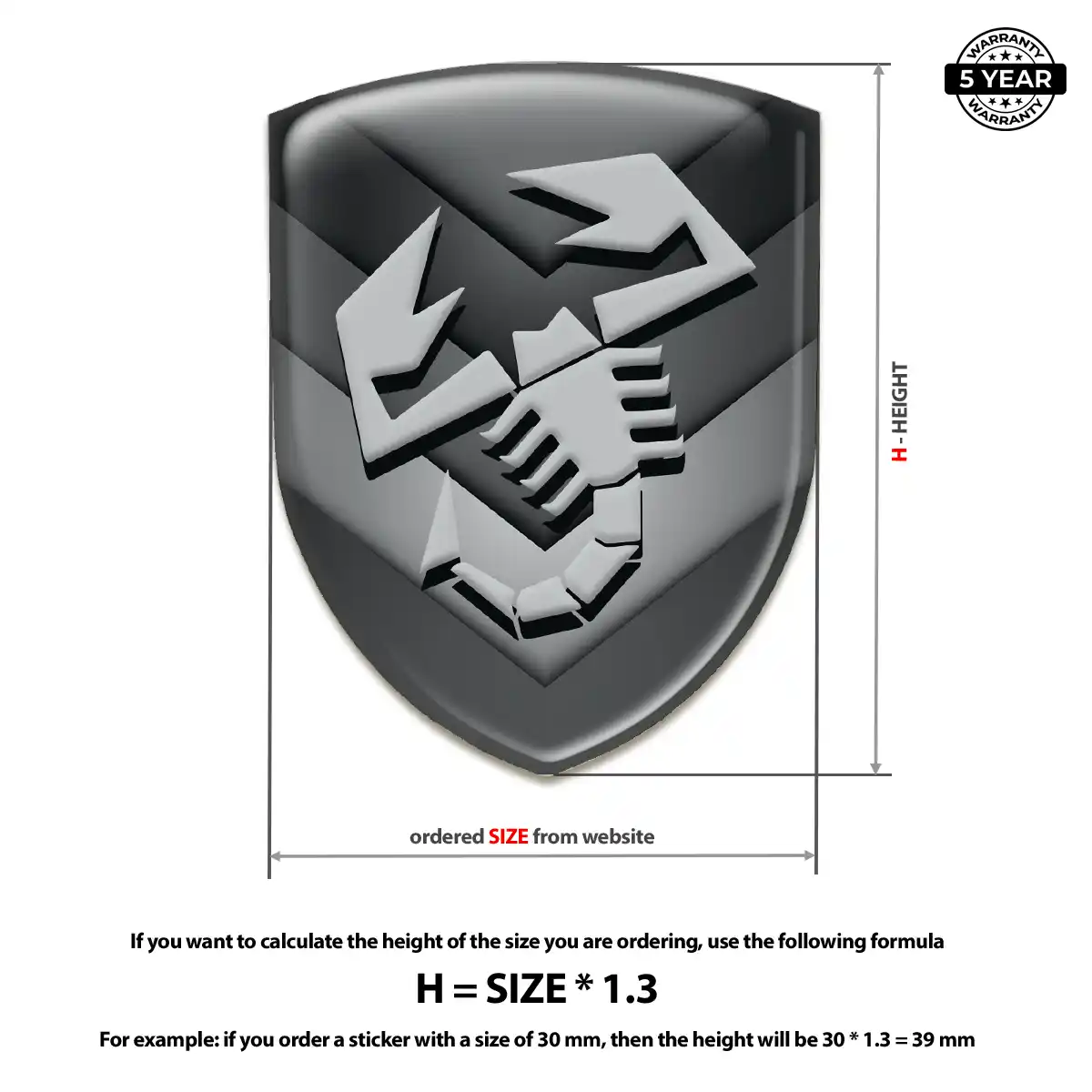 Abarth Domed Logo Sticker Deluxe Edition