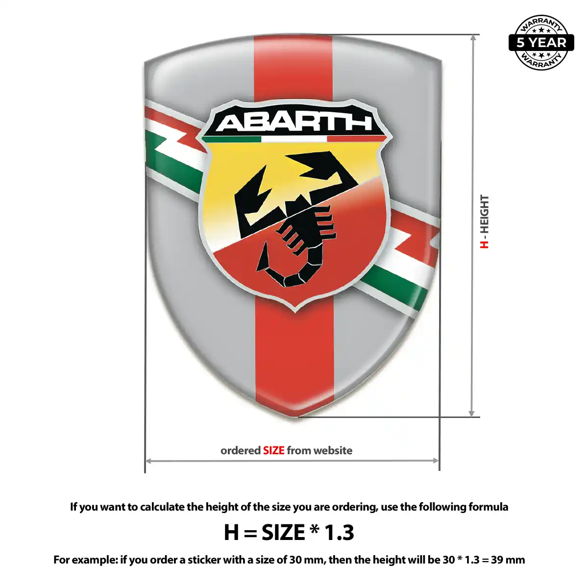 Abarth Domed Logo Sticker Elite Edition