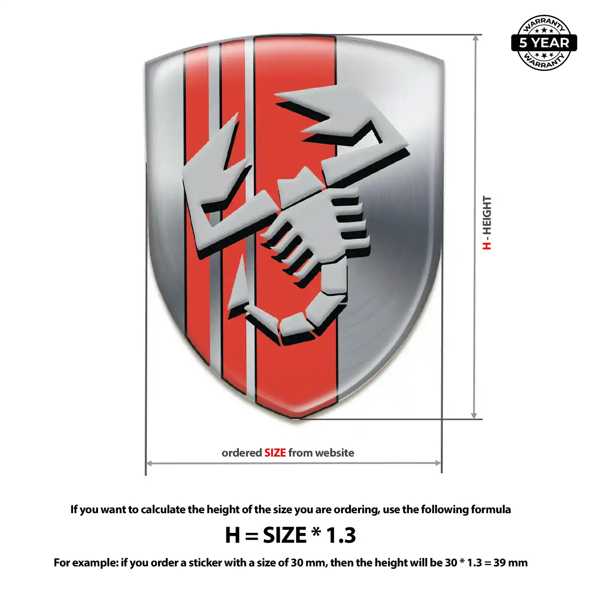 Abarth Domed Logo Sticker Exclusive Series