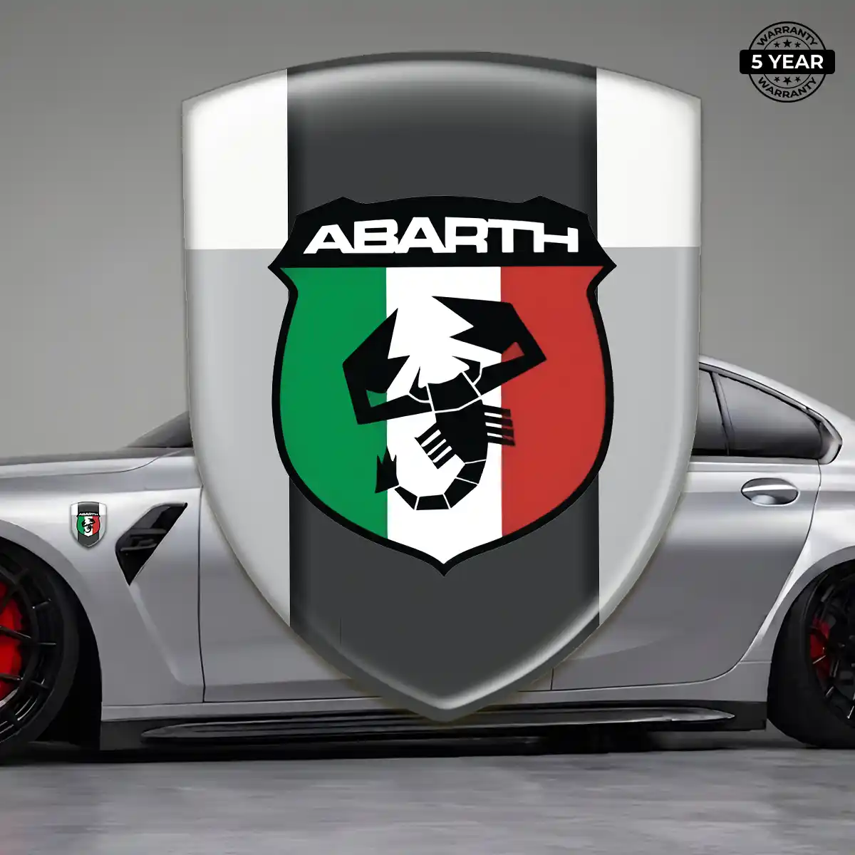 Abarth Domed Logo Sticker Exterior Luxe