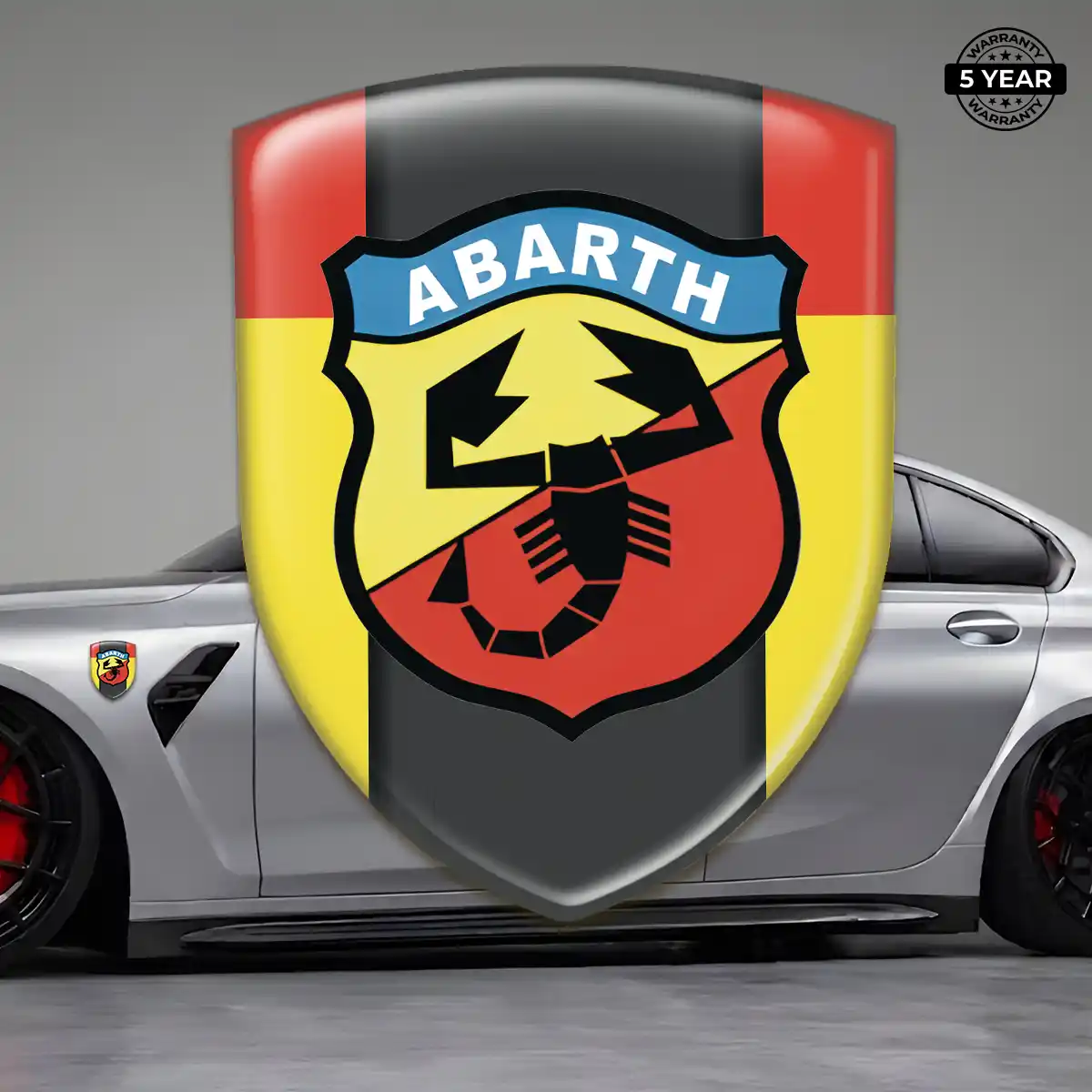 Abarth Domed Logo Sticker Interior Elegance