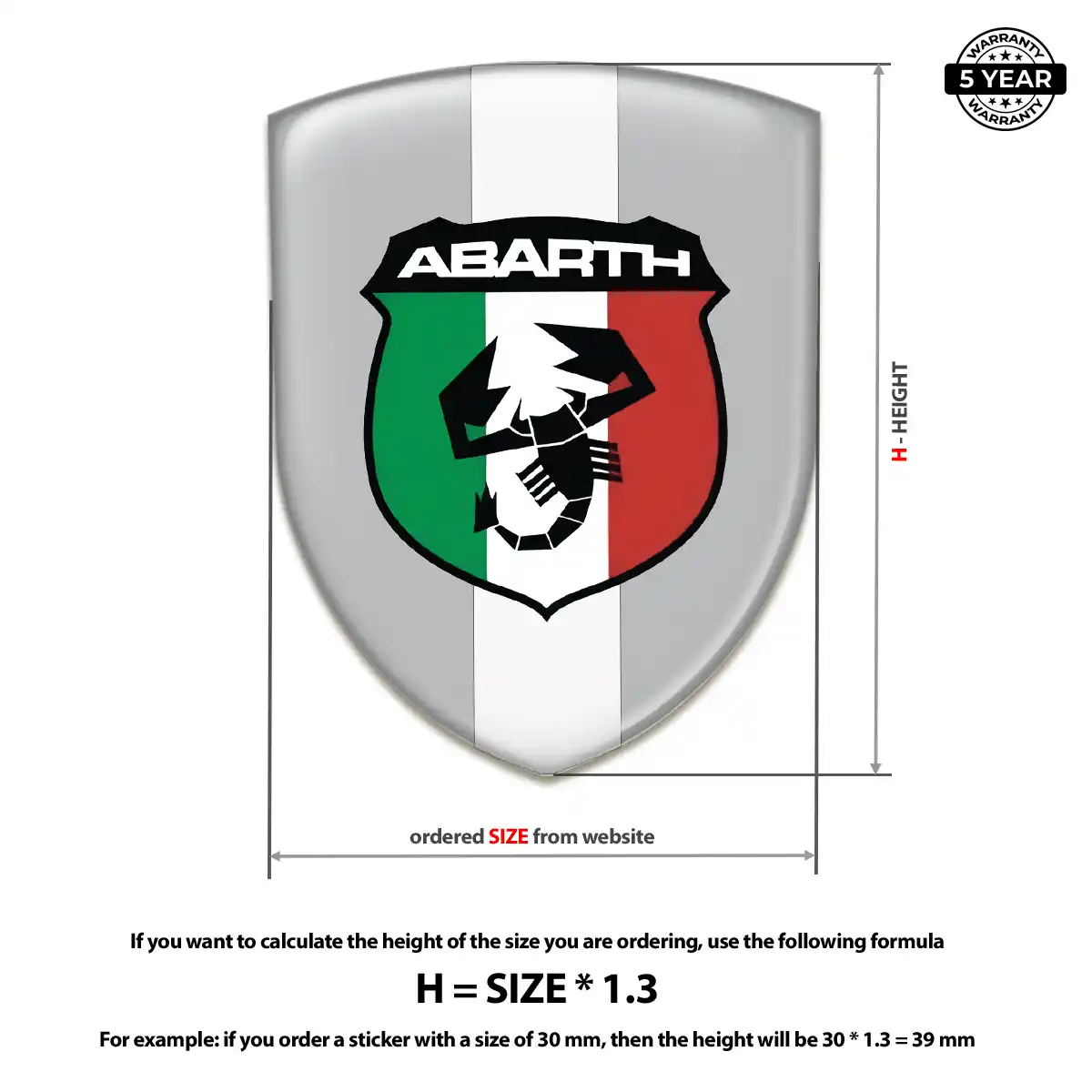 Abarth Domed Logo Sticker Noble Edition