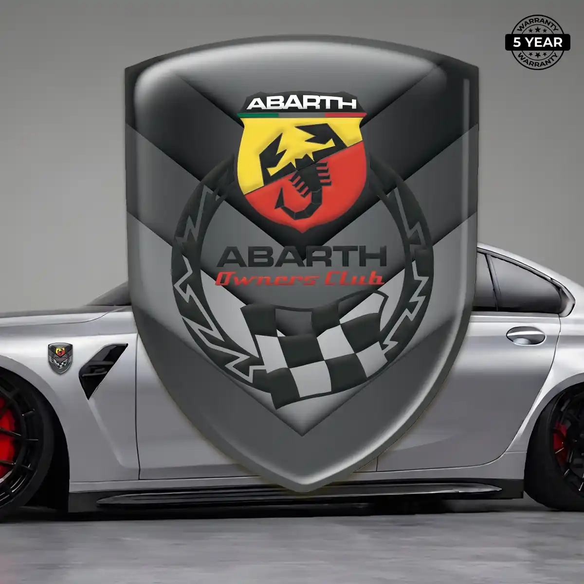 Abarth Domed Logo Sticker Opulent Line