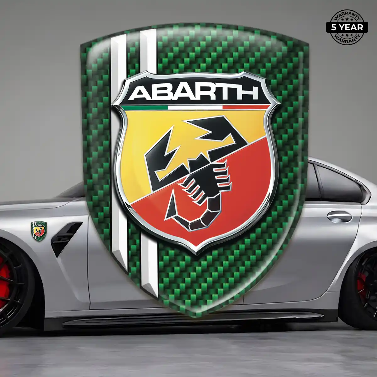 Abarth Domed Logo Sticker Outer Style