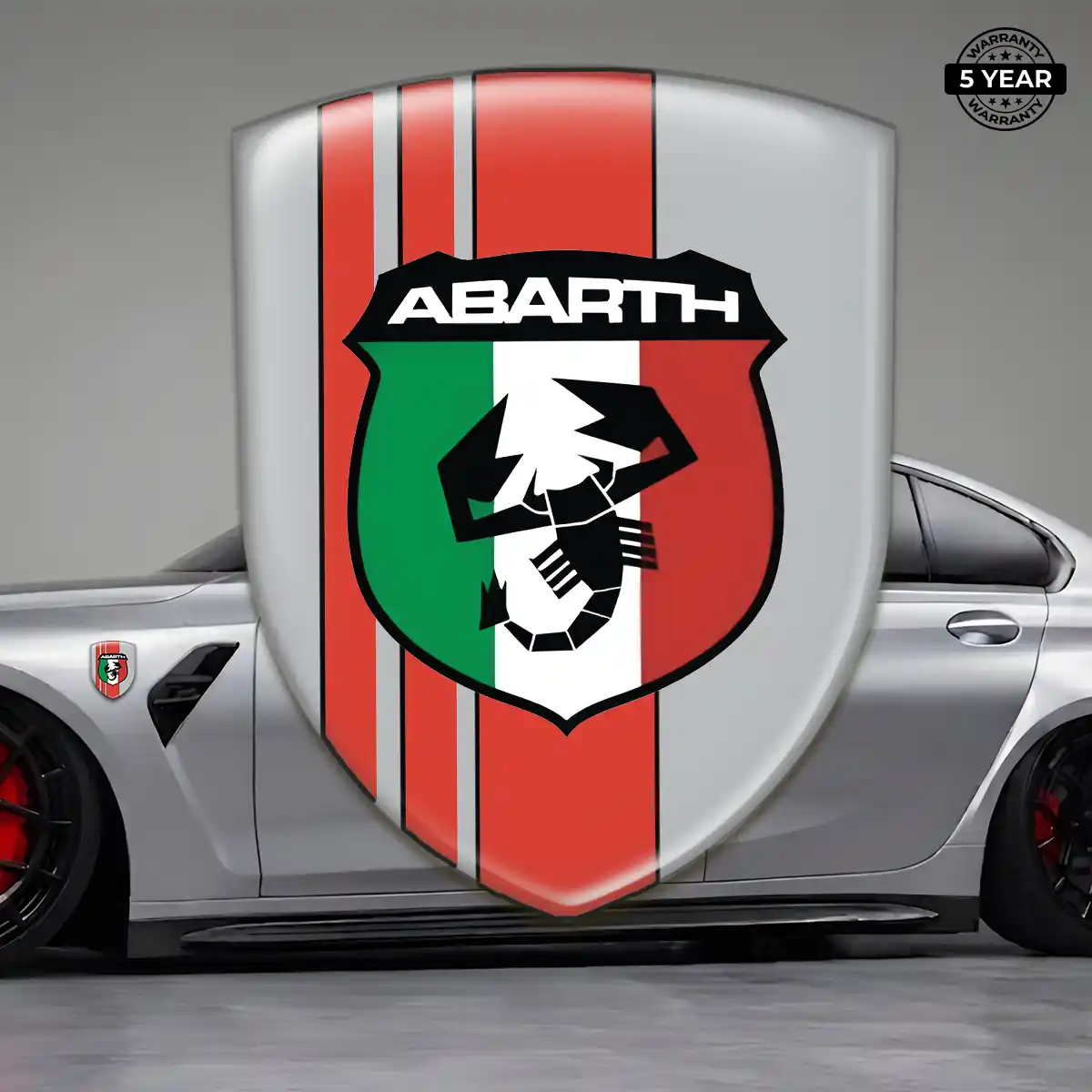 Abarth Domed Logo Sticker Performance Style