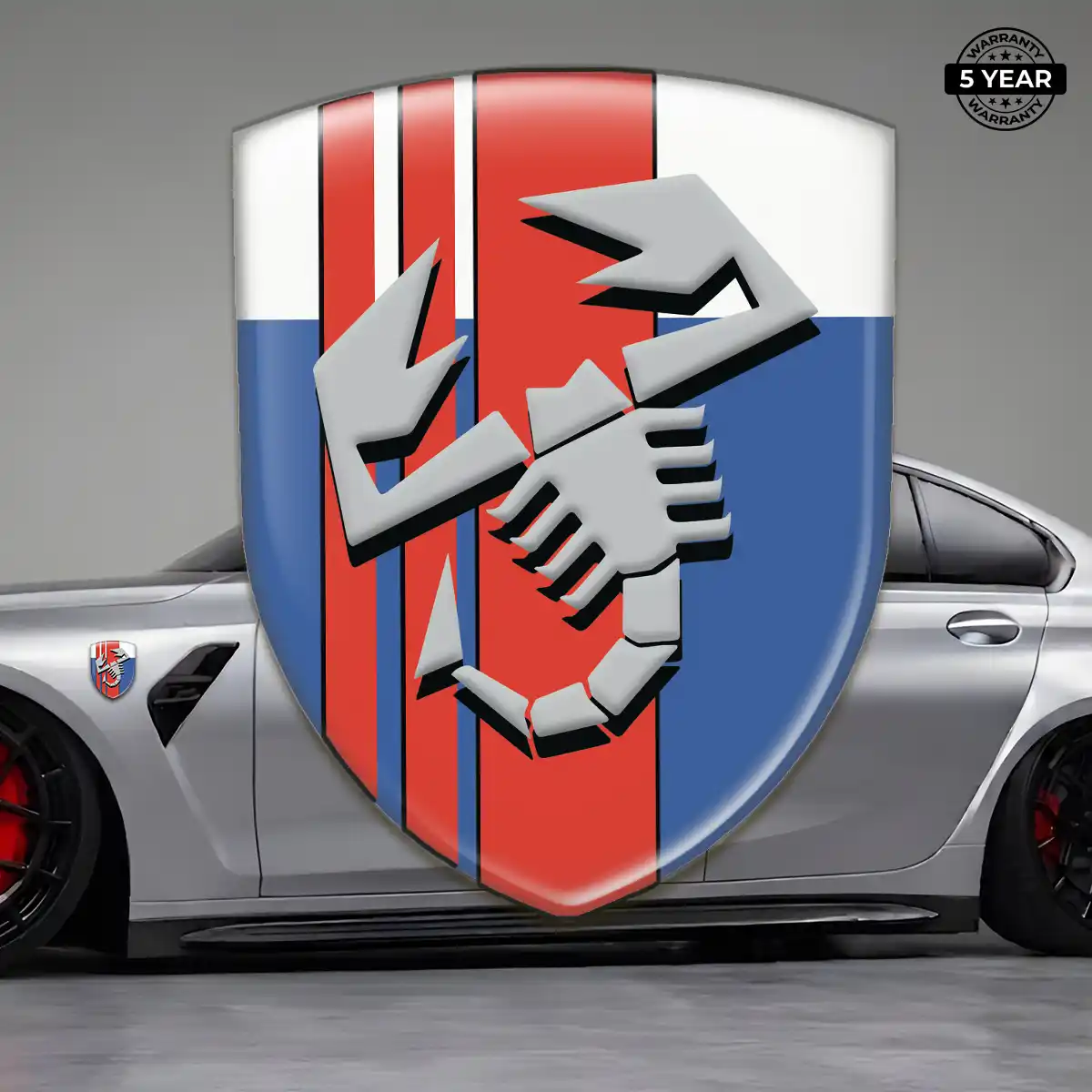 Abarth Domed Logo Sticker Premium Dome