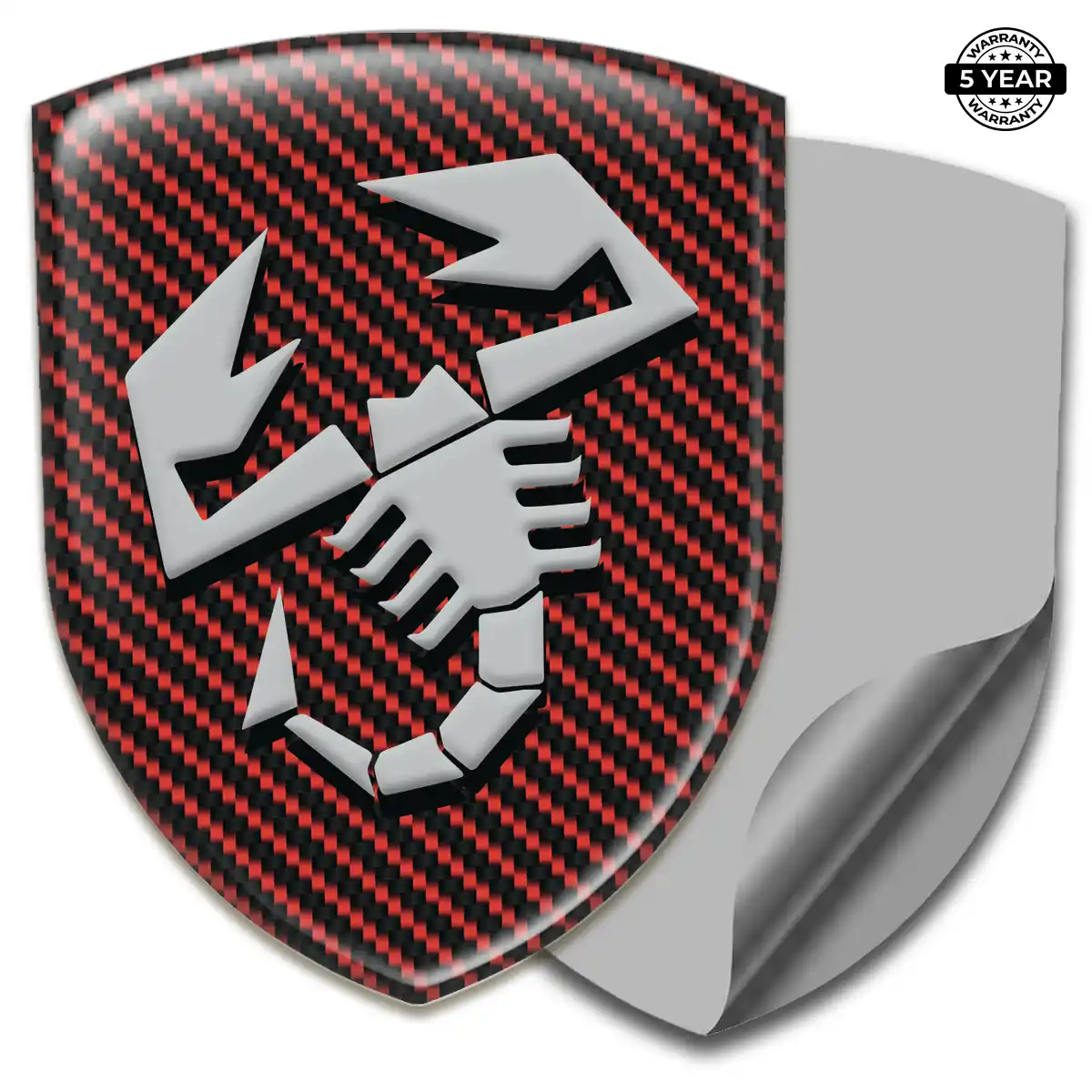 Abarth Domed Logo Sticker Refined Design