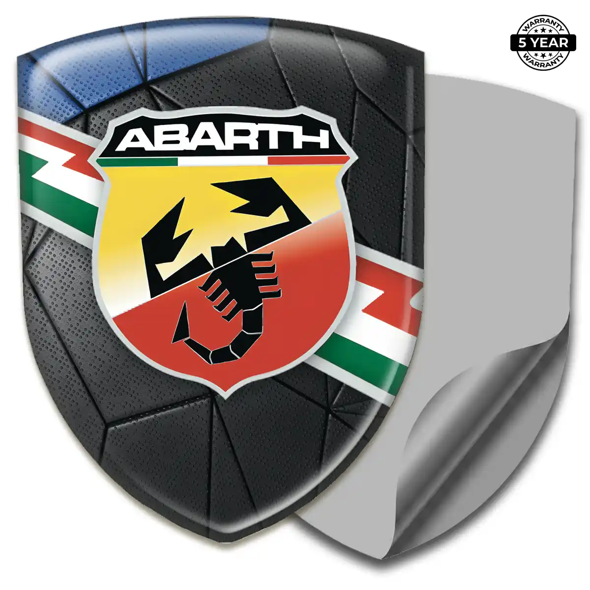 Abarth Domed Logo Sticker Resin Elite