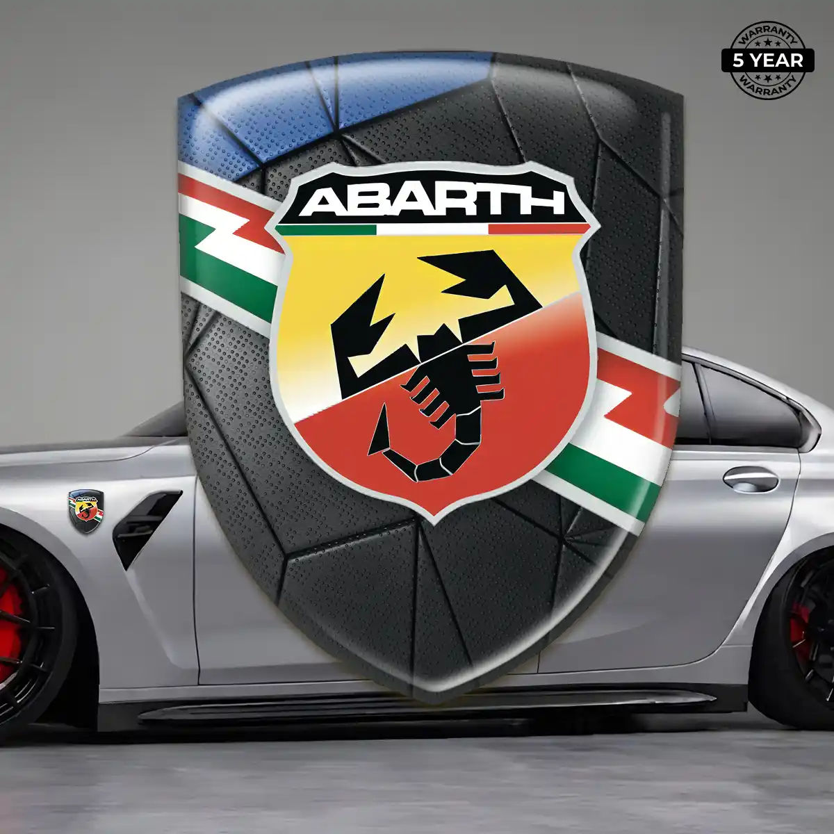 Abarth Domed Logo Sticker Resin Elite