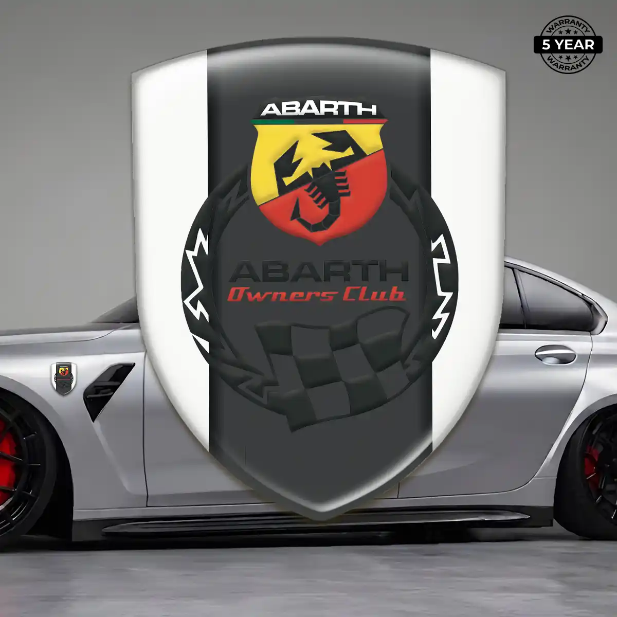 Abarth Domed Logo Sticker Resin Luxe