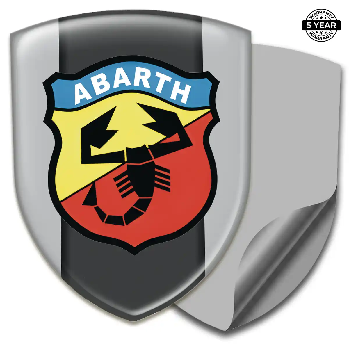 Abarth Domed Logo Sticker Sleek Style