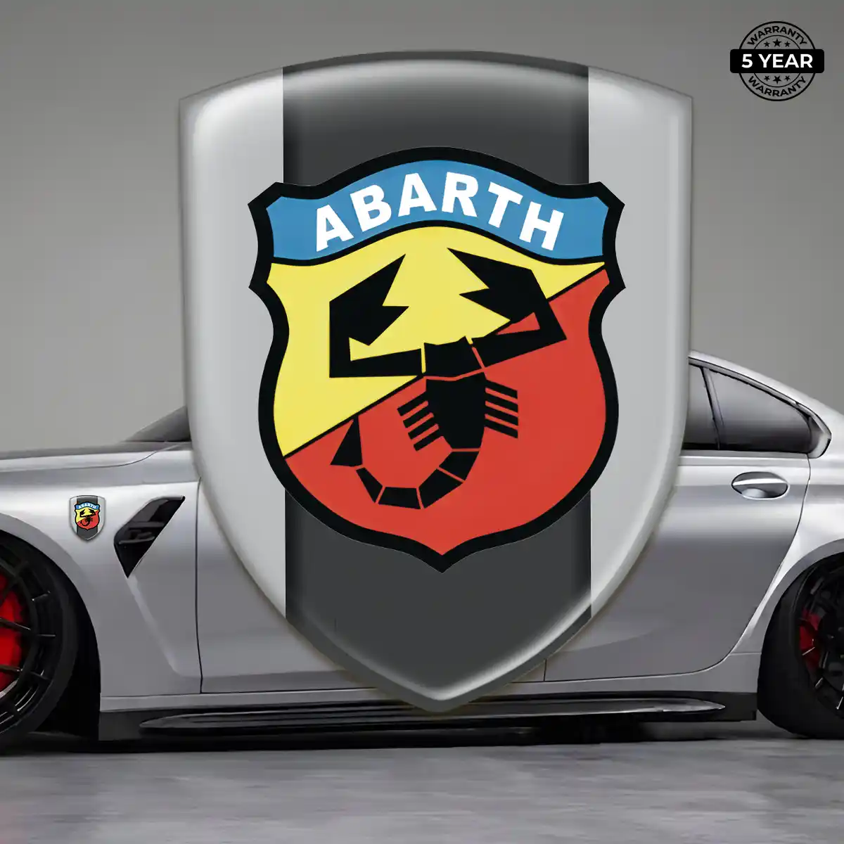 Abarth Domed Logo Sticker Sleek Style