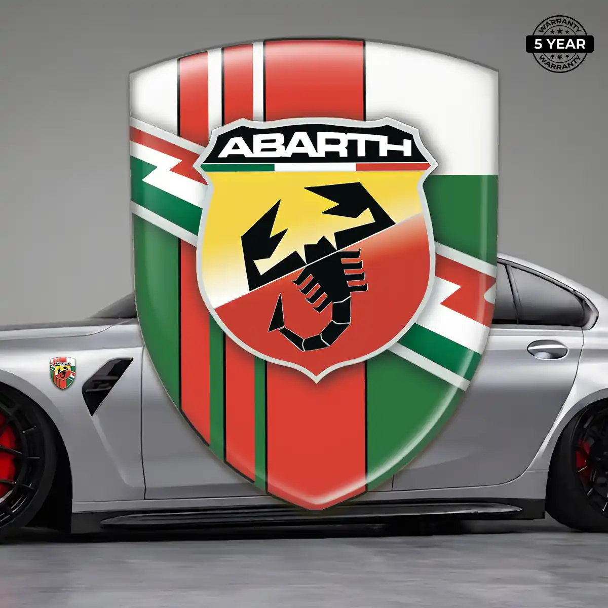 Abarth Domed Logo Sticker Sport Tuning