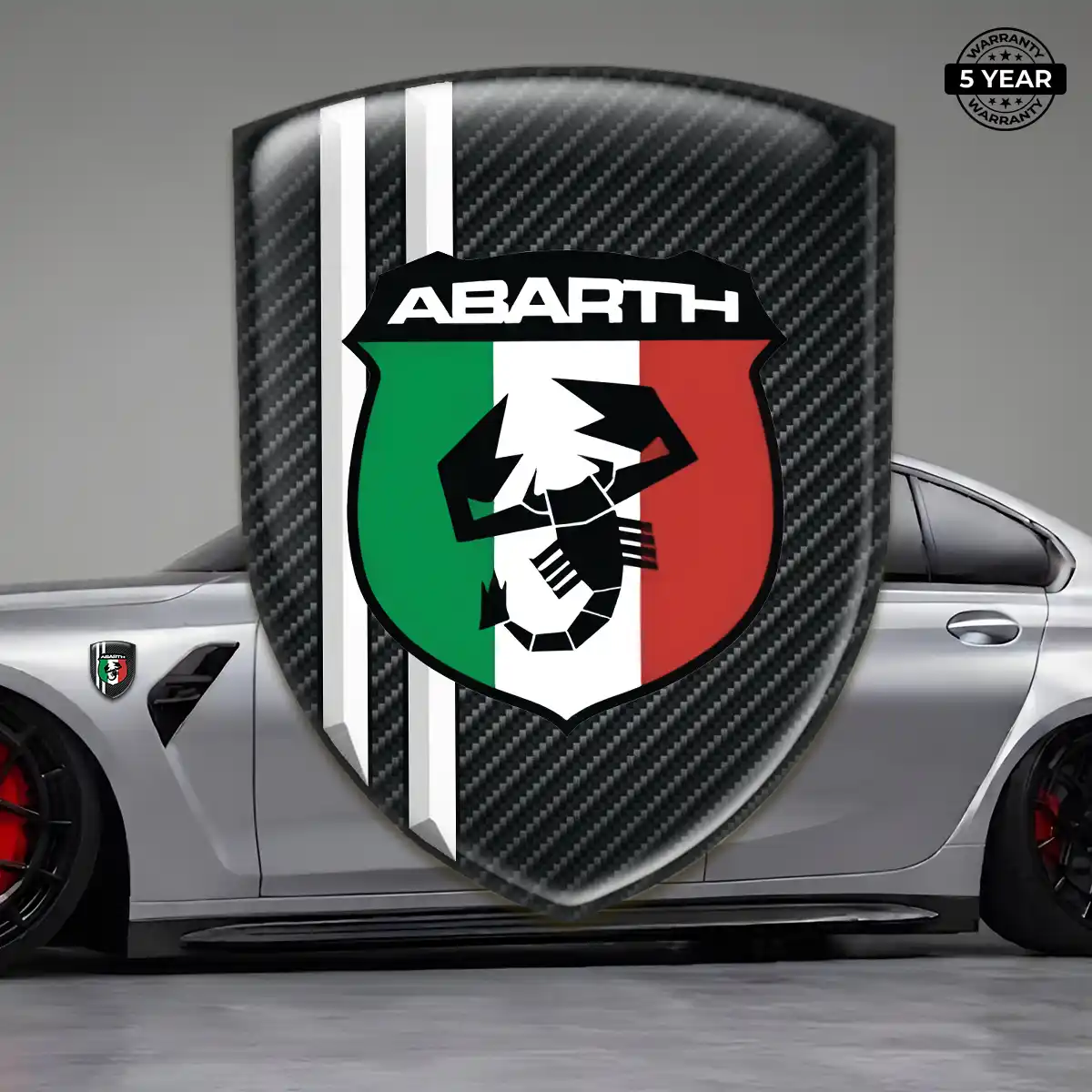Abarth Domed Logo Sticker Street Tuning