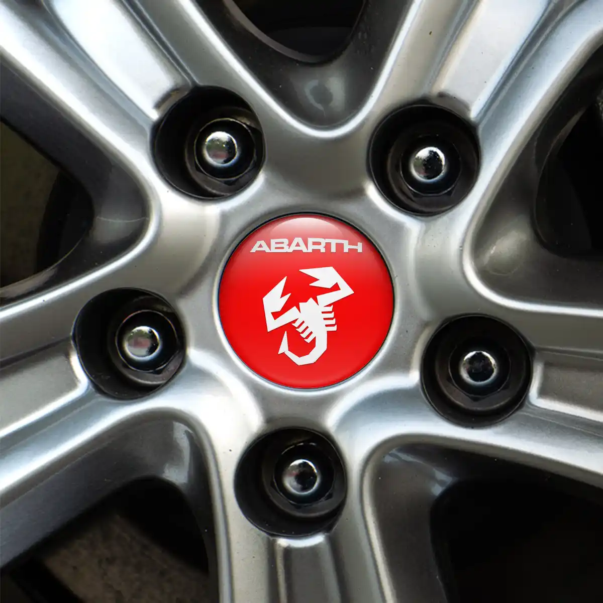 Abarth Domed Sticker Self-Adhesive High Quality