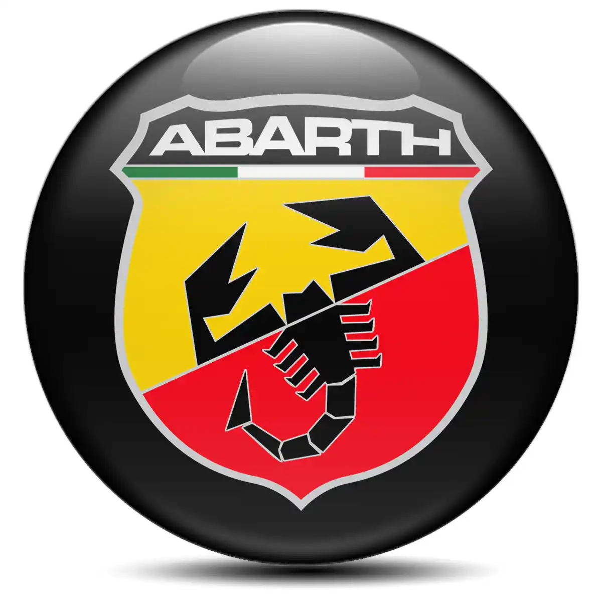 Abarth Domed Sticker Self-Adhesive Premium Quality