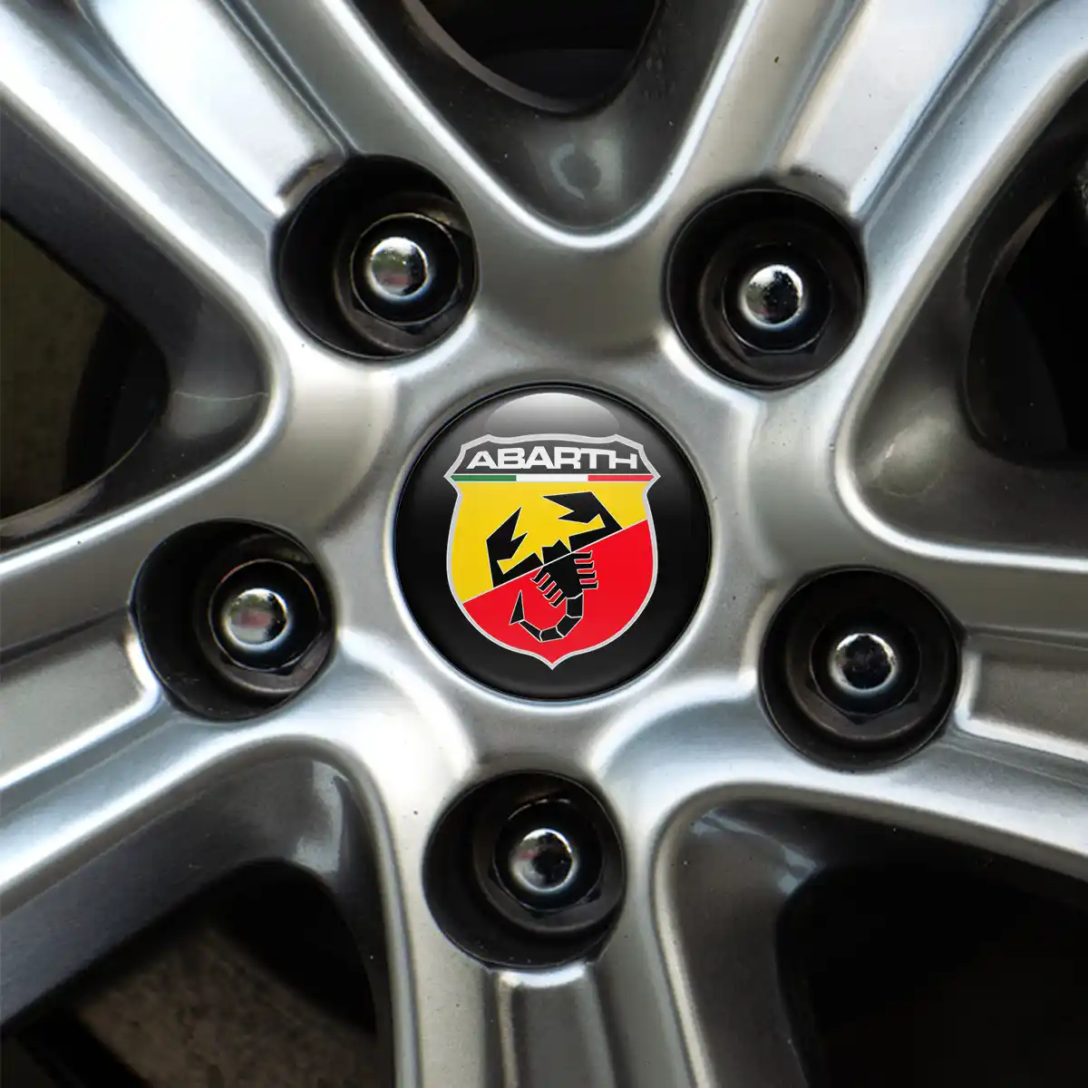 Abarth Domed Sticker Self-Adhesive Premium Quality