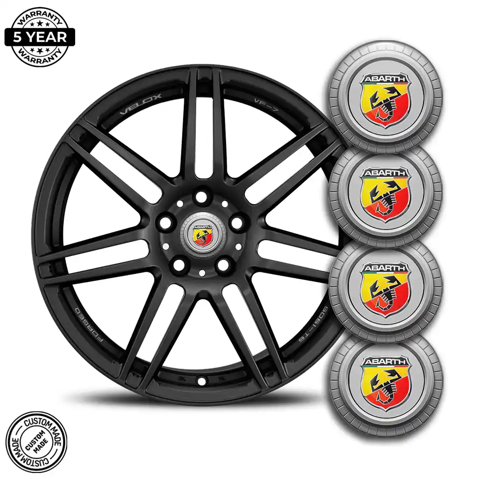 Abarth Domed Sticker Self-Adhesive Stylish Design