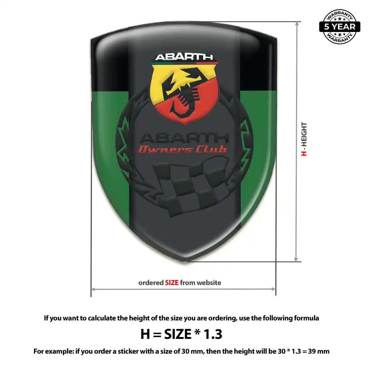 Abarth Emblem Badge Auto Tuning