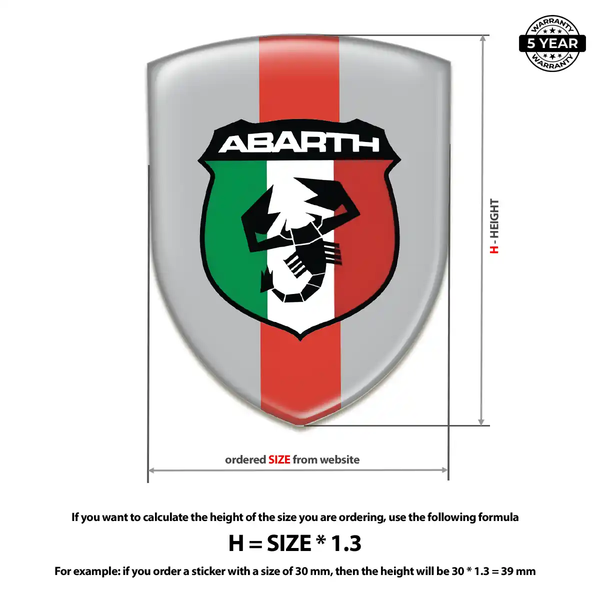 Abarth Emblem Badge Elite Finish