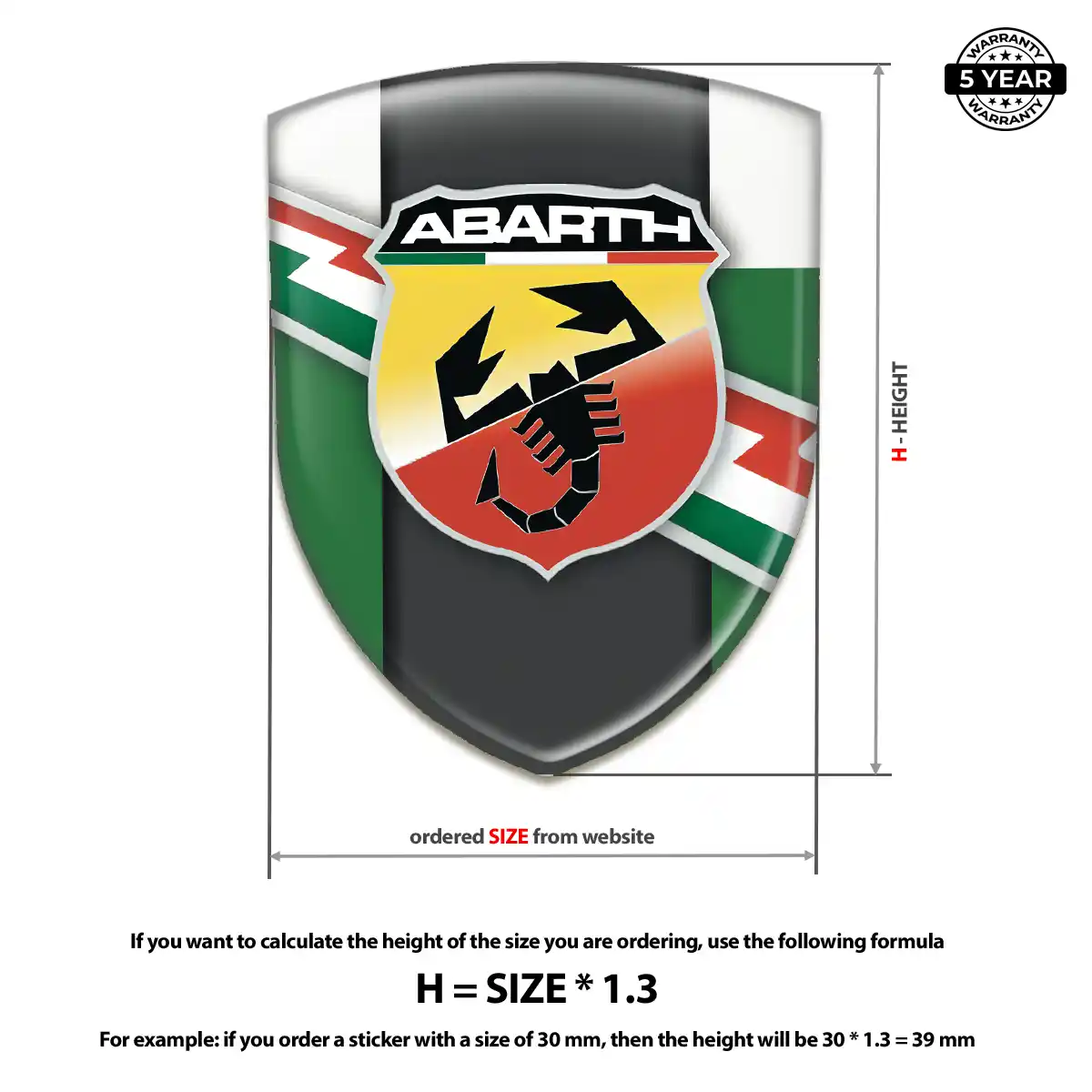 Abarth Emblem Badge Exterior Luxe