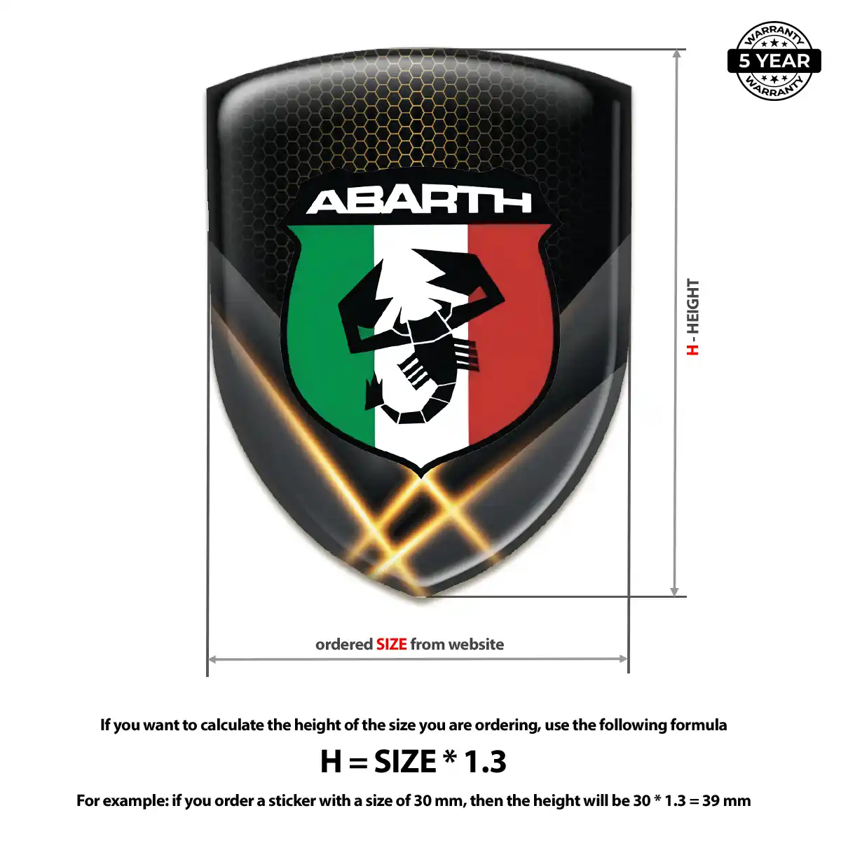 Abarth Emblem Badge Interior Luxe
