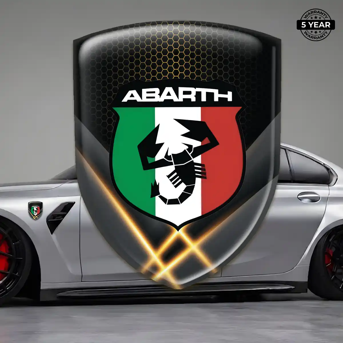 Abarth Emblem Badge Interior Luxe
