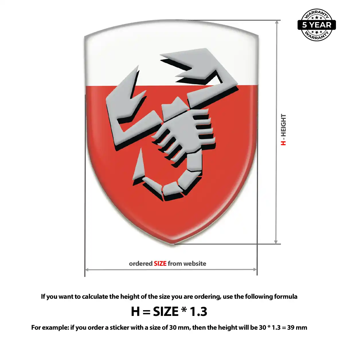 Abarth Emblem Badge Logo Elite Finish