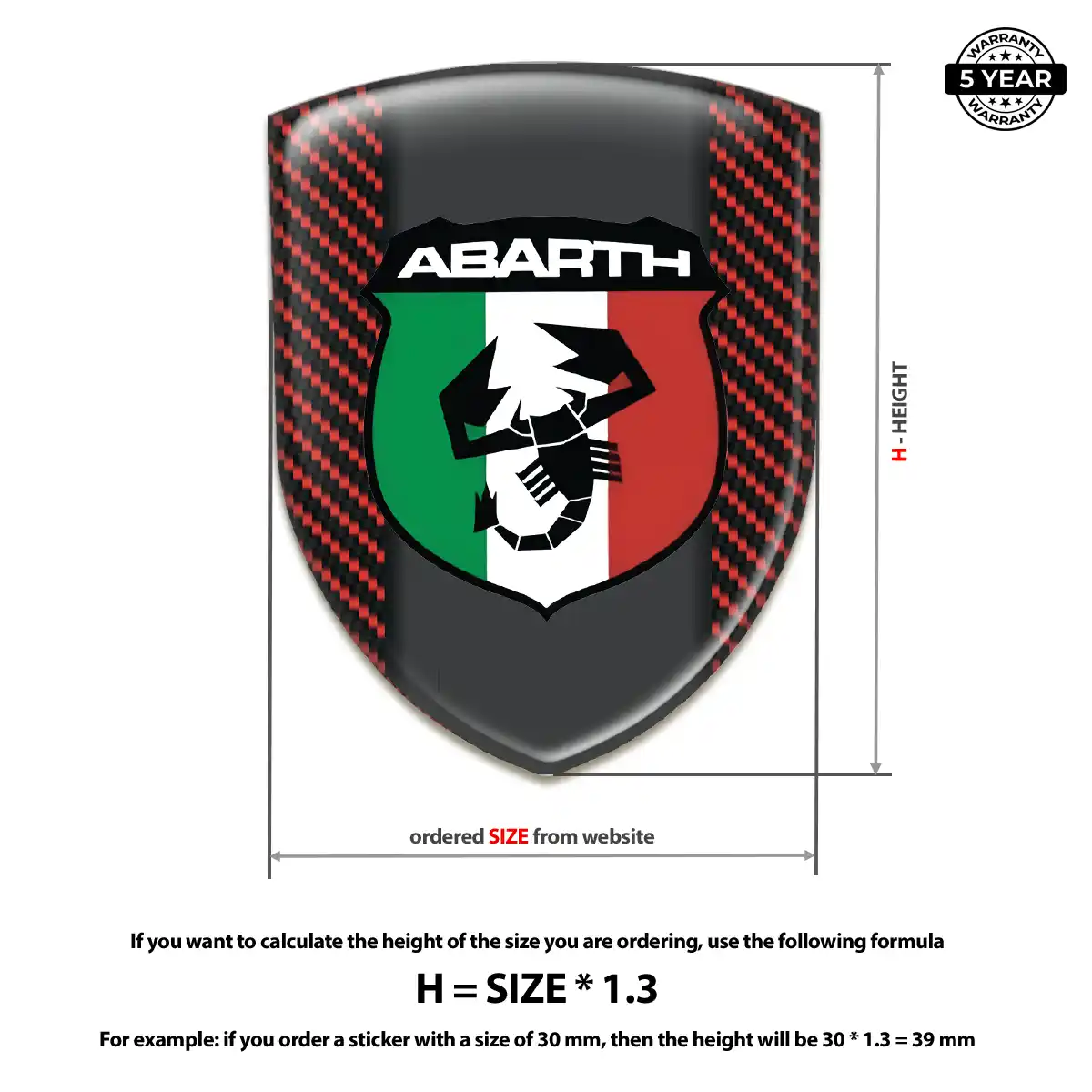 Abarth Emblem Badge Logo Interior Luxe