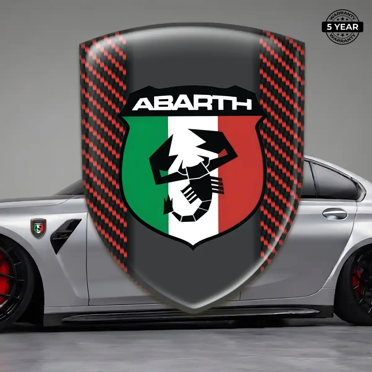Abarth Emblem Badge Logo Interior Luxe