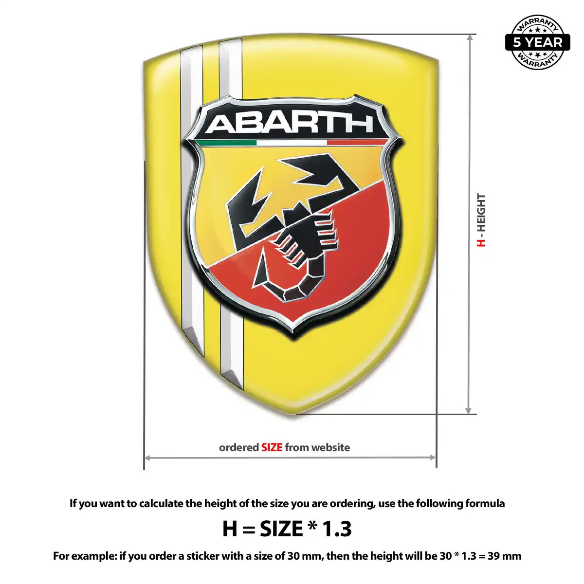Abarth Emblem Badge Logo Opulent Line