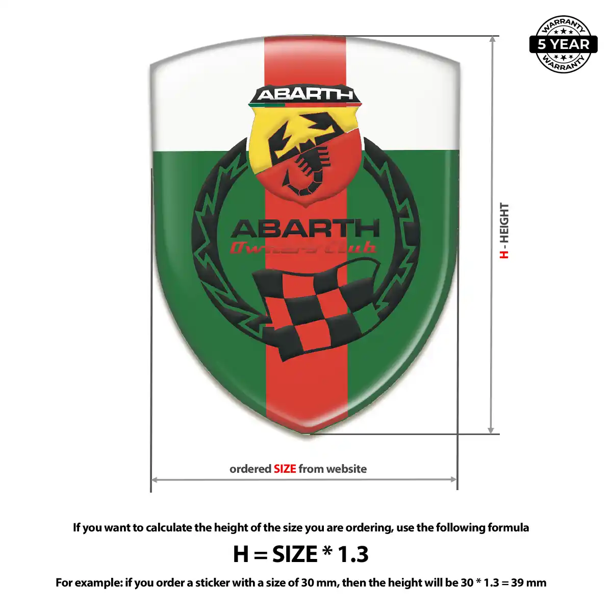 Abarth Emblem Badge Logo Outer Style