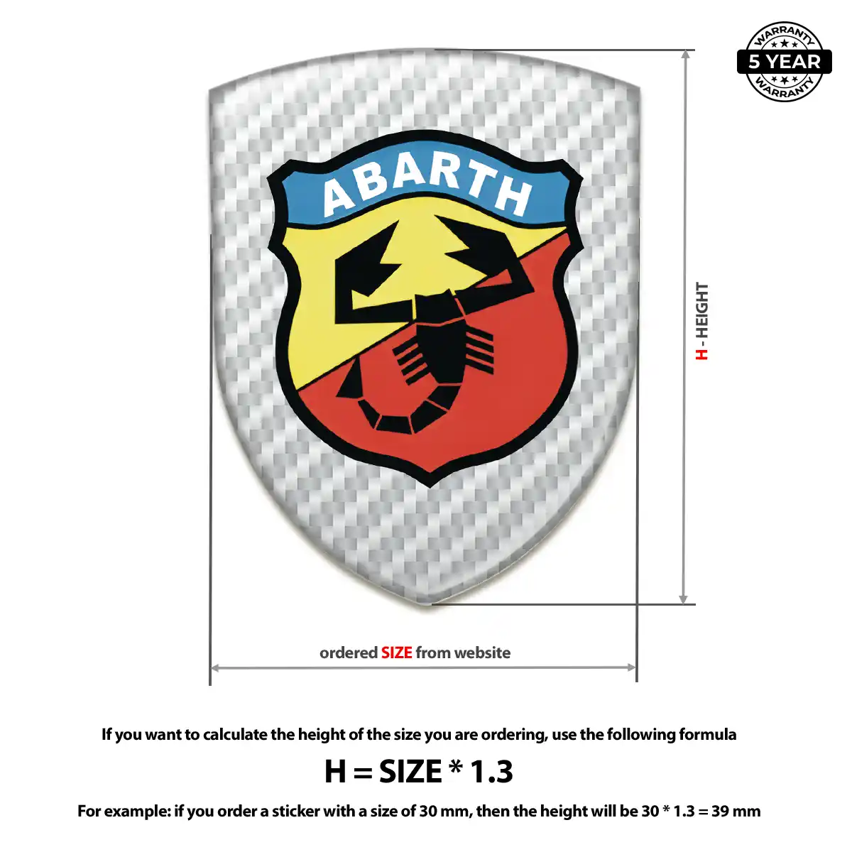 Abarth Emblem Badge Logo Performance Style