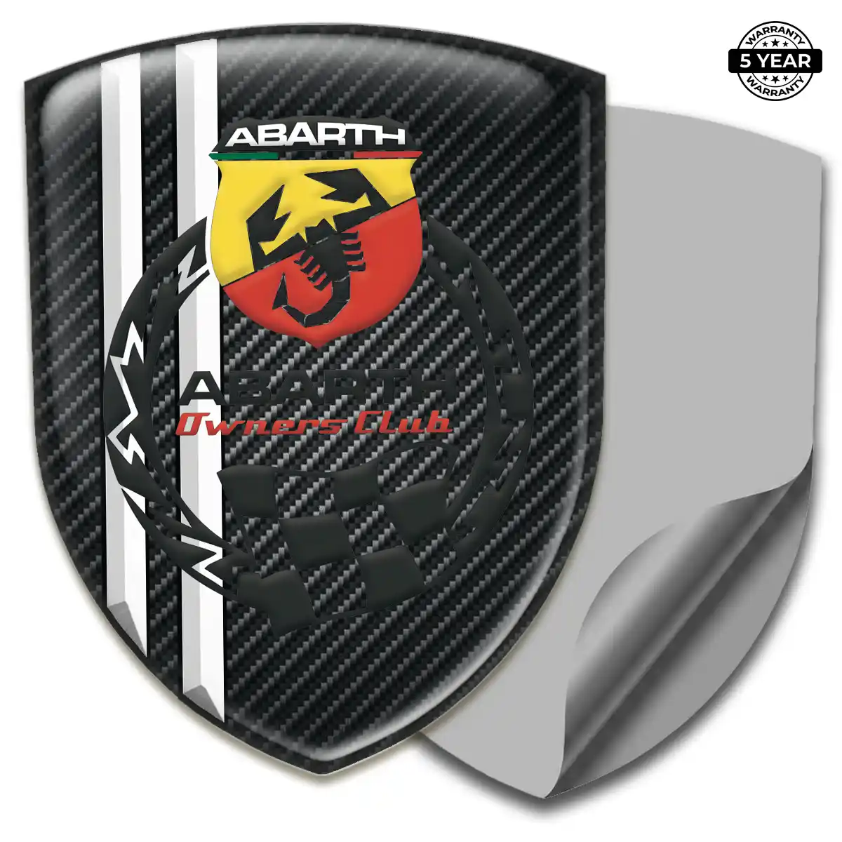Abarth Emblem Badge Logo Premium Dome