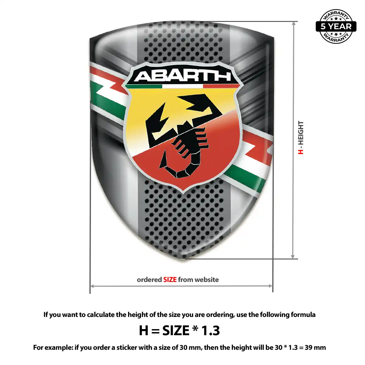 Abarth Emblem Badge Logo Prestige Line