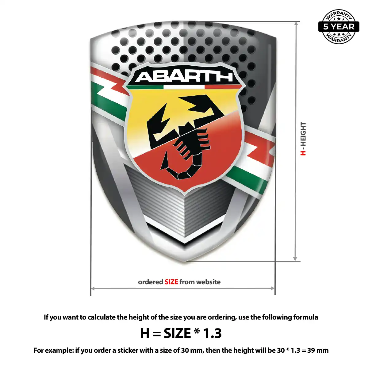 Abarth Emblem Badge Logo Sport Tuning