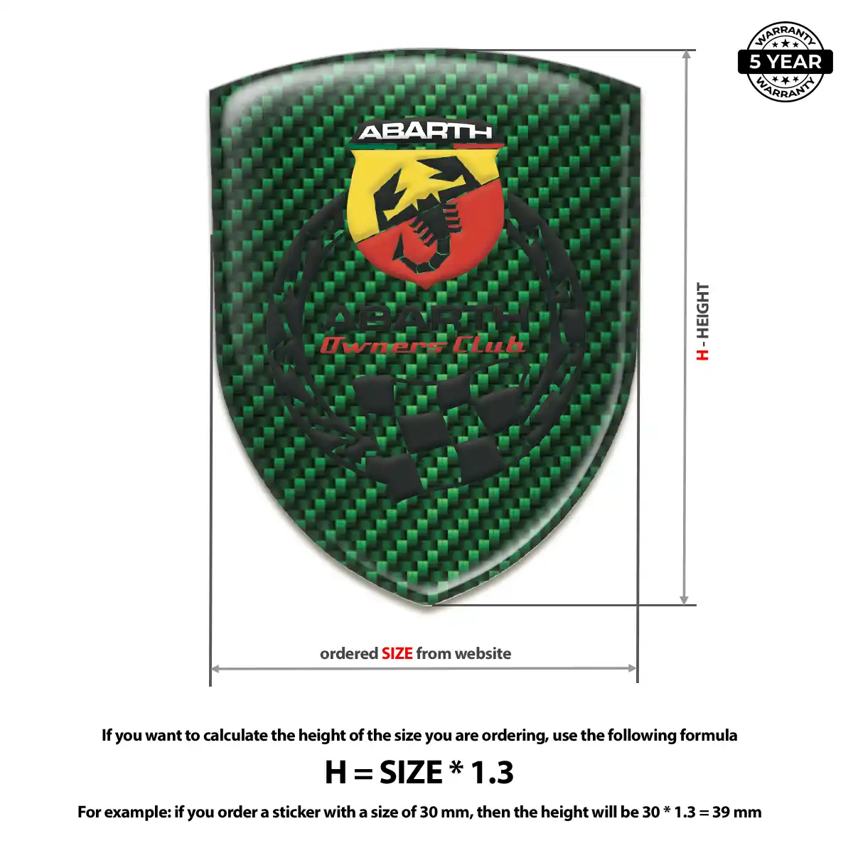 Abarth Emblem Badge Logo Superior Craft