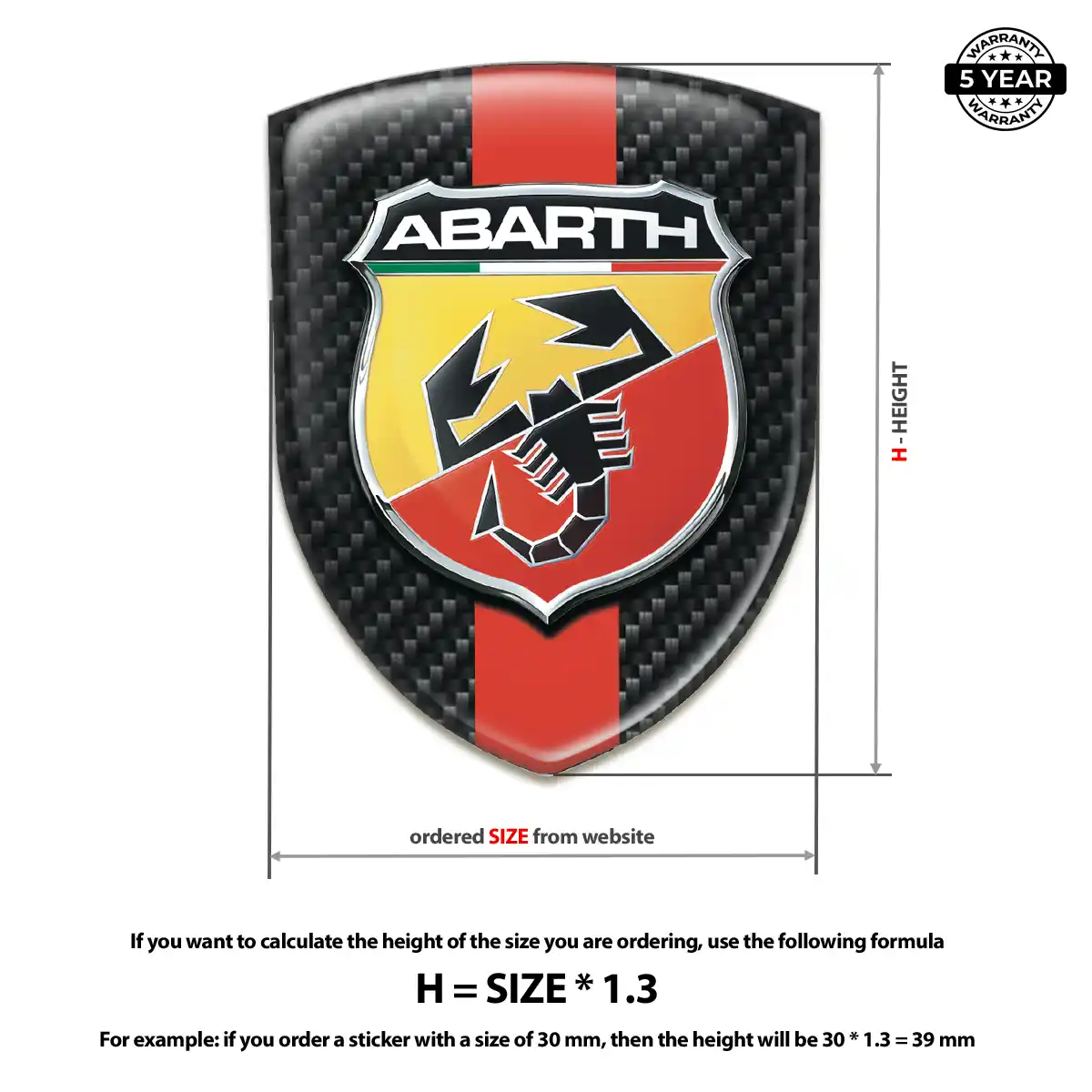 Abarth Emblem Badge Opulent Line