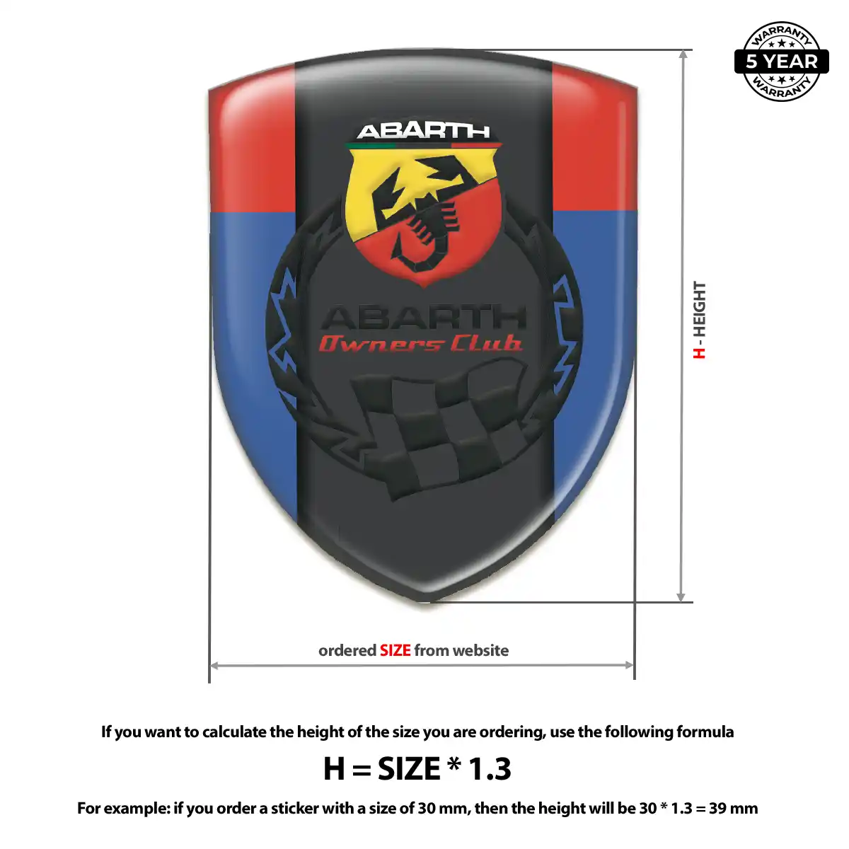 Abarth Emblem Badge Performance Style