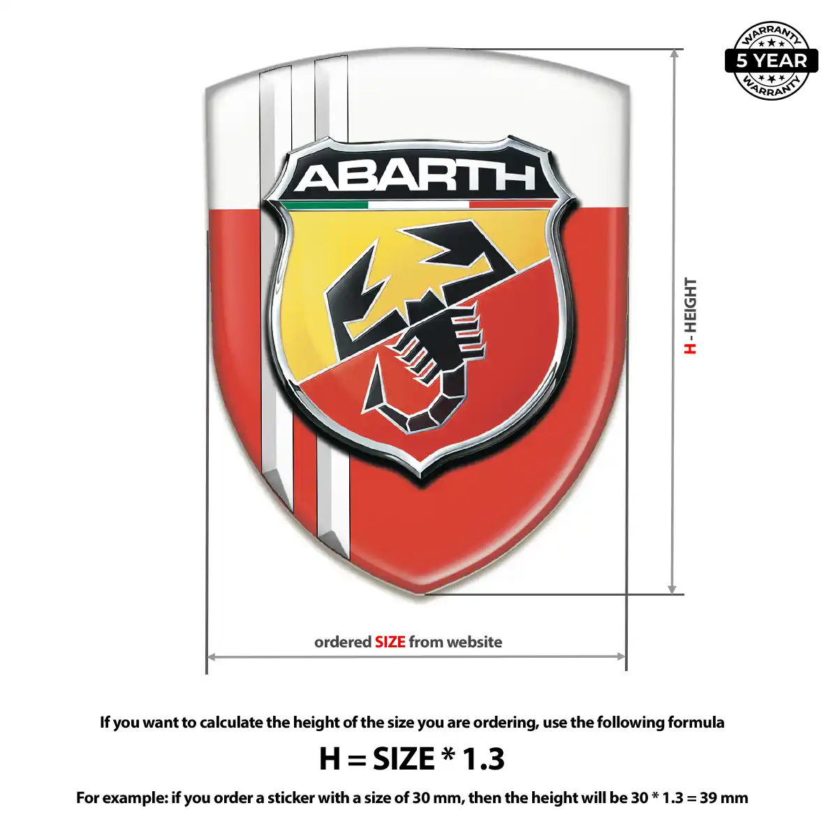 Abarth Emblem Badge Prime Quality