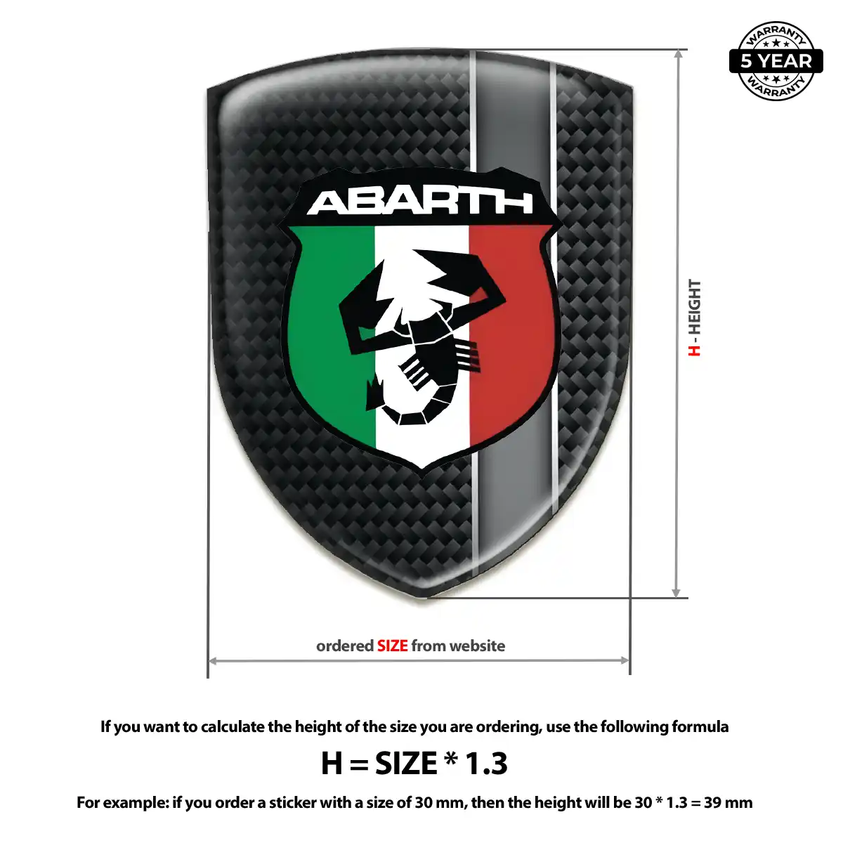 Abarth Emblem Badge Resin Elite