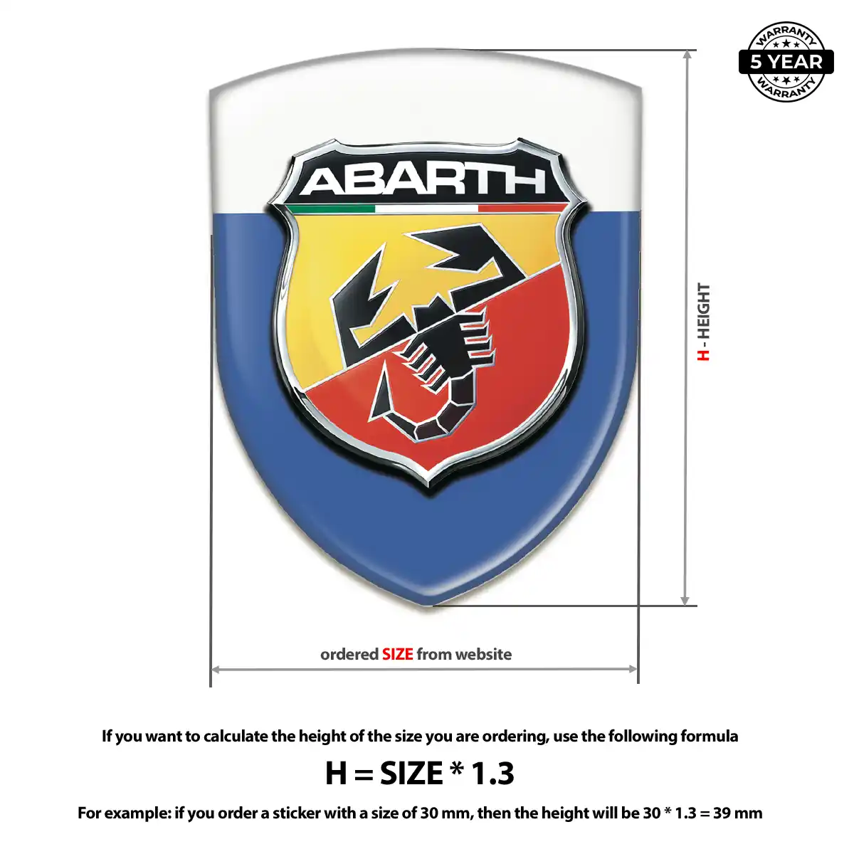 Abarth Emblem Badge Resin Luxe