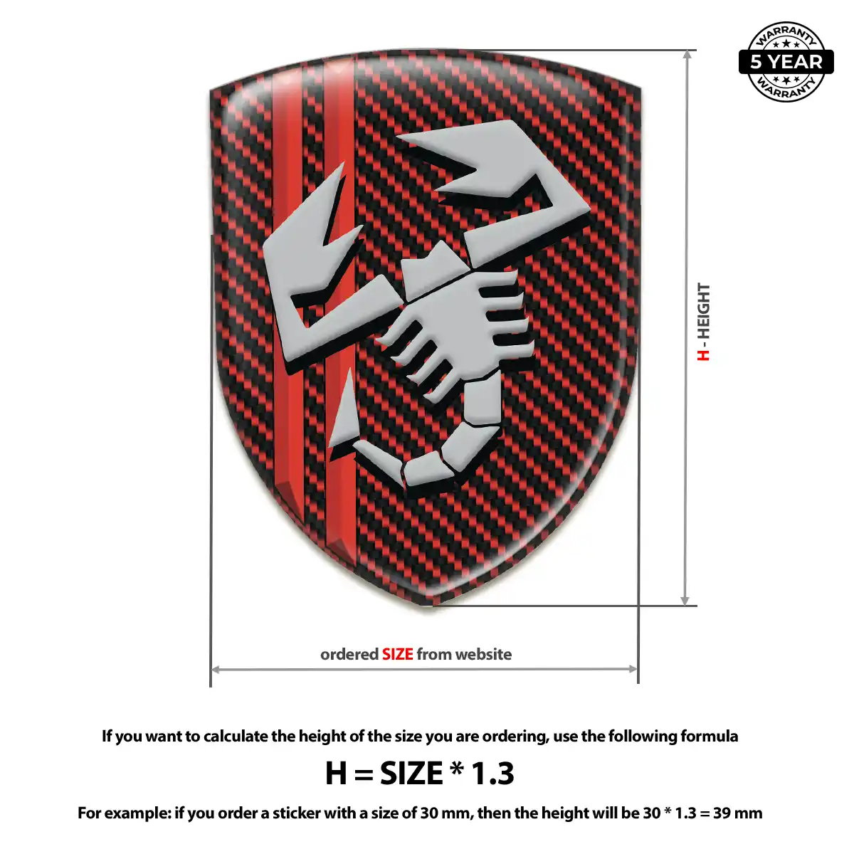 Abarth Emblem Badge Signature Grade